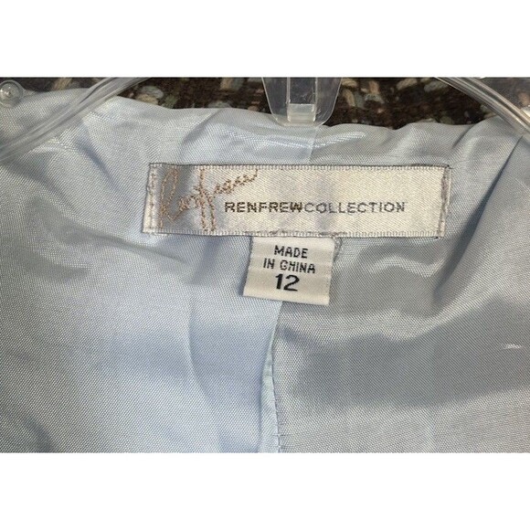 Renfrew Collection Tweed Blazer Double Breast Jacket Buttoned Vintage Y2K Sz 12 - Picture 12 of 16